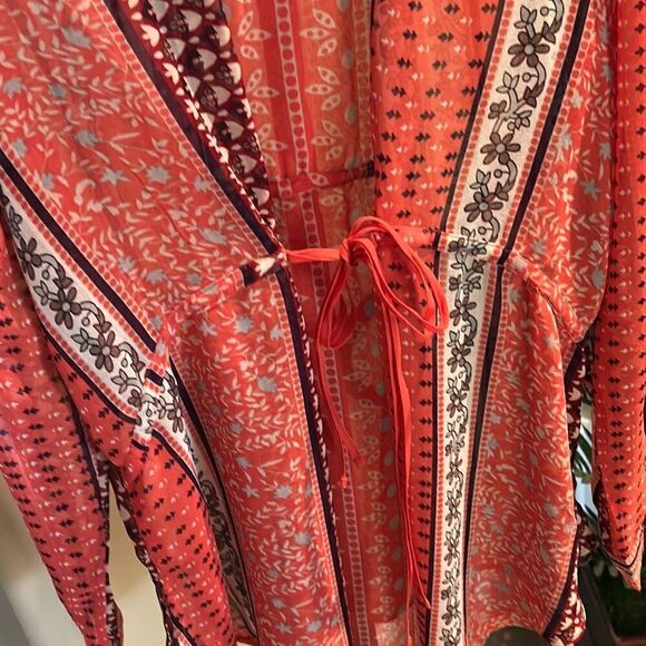 FREE PEOPLE Sheer Blouse Large - Picture 6 of 8